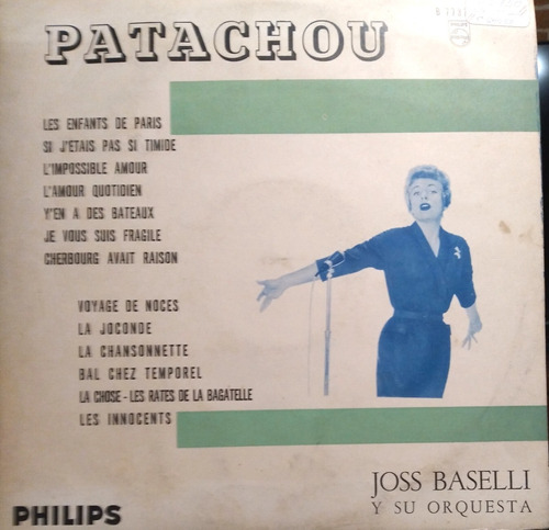 Patachou Con Joss Baselli  Vinilo Lp Raro