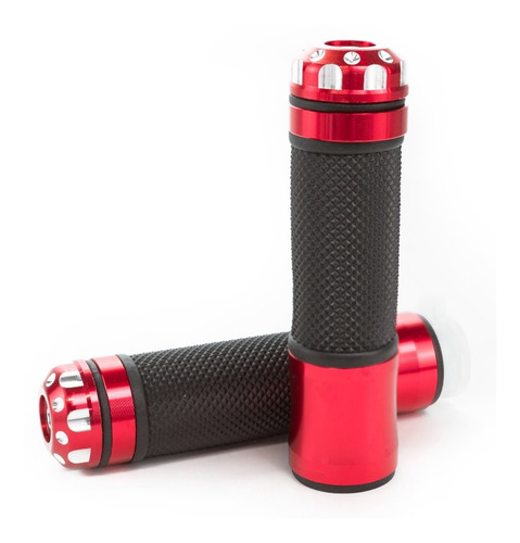 Imagen 1 de 2 de Puños Para Moto Rialli Universal Rojo/ Negro