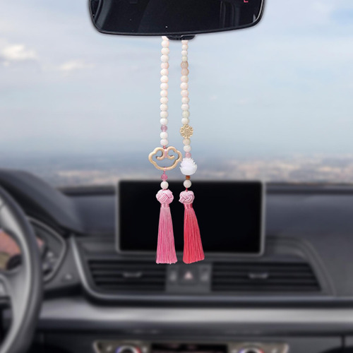 Colgante De Coche Feng Shui Regalos Madera Auto Rosa