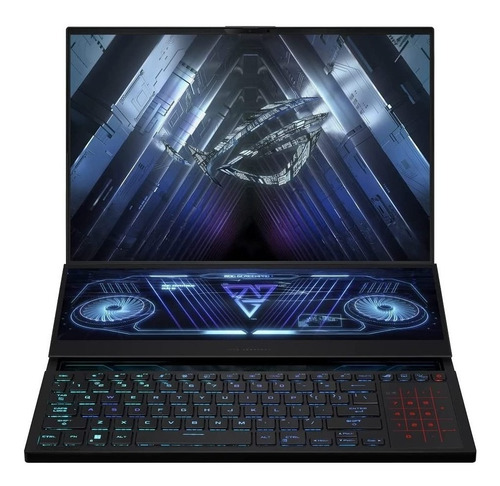Notebook gamer  Asus ROG Zephyrus Duo 16 GX650RX black 16", AMD Ryzen 9 6980HX  32GB de RAM 2000GB SSD, NVIDIA GeForce RTX 3080 Ti 165 Hz 2560x1600px Windows 11 Pro
