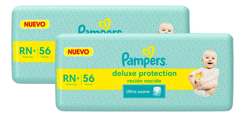 Set 2 Pañales Pampers Deluxe Protection Recien Nacido Rn 56u