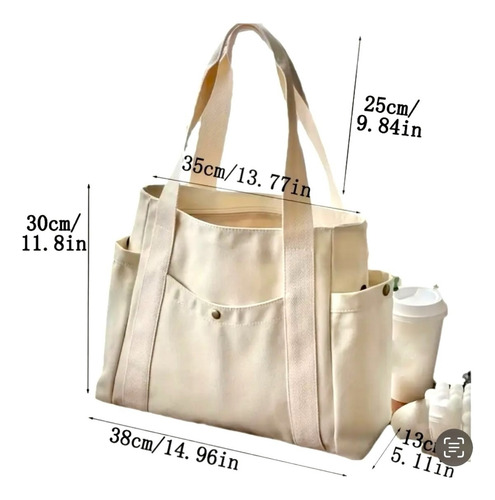 Bolso De Lona De Gran Capacidad Bolso De Hombro Para Dama