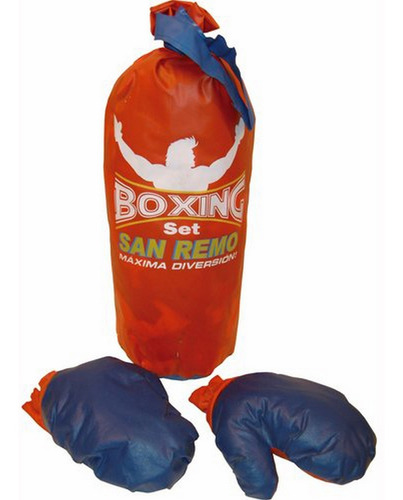 Set Boxeo San Remo Chica 40cm Bolsa Y Guantes Ploppy 368224