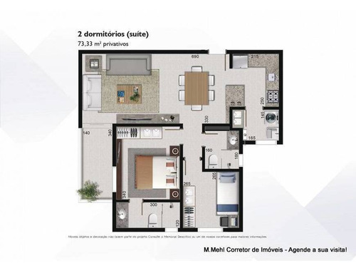 Imagem 6 de 30 de Apartamento Com 2 Dormitórios À Venda Com 115.21m² Por R$ 519.000,00 No Bairro Cristo Rei - Curitiba / Pr - M2cr-ebef2223