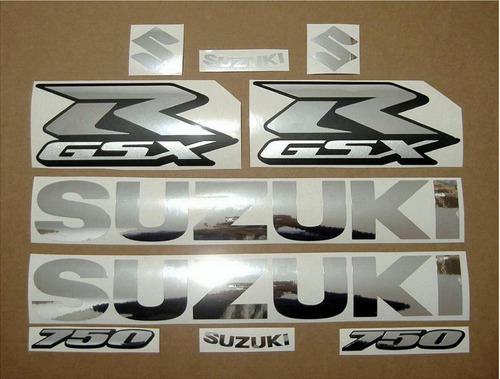 Kit De Calcomanias Cromo Espejo Para Moto Suzuki Gsx-r 750