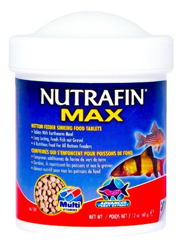 Nutrafin Max Pastillas Alimenticias Peces De Fondo 60 Gr.