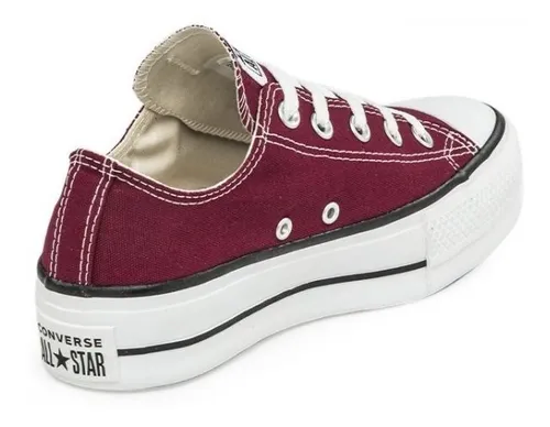 Converse bordo plataforma sales