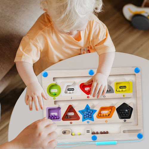 Jogo De Labirinto De Cores E Números Tabuleiro Geometria