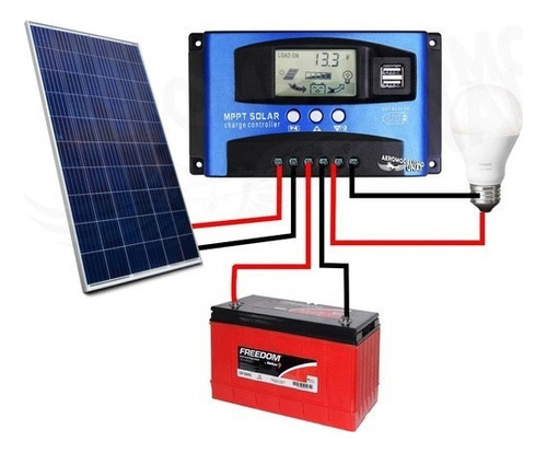 Pantalla Lcd Dual Usb Solar Controller 100a Mppt