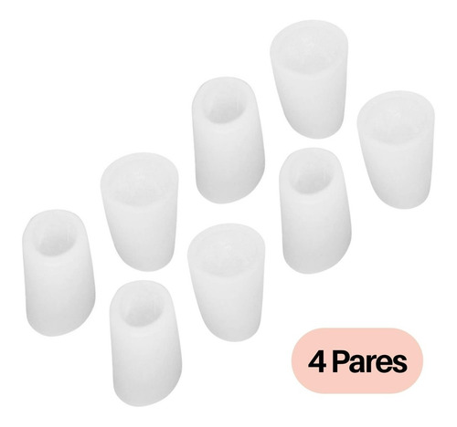 Imagem 3 de 10 de Kit 4 Pares Anel Protetor Anti Calos E Atrito No Pé Joanete