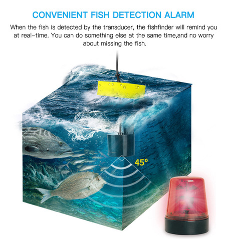 // Buscador De Peces Portátil Con Sonar Cableado Para