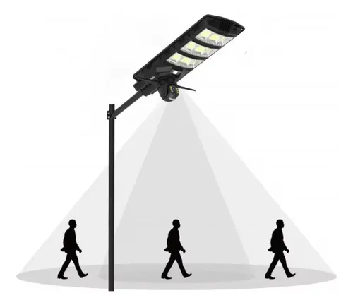 Foco Solar Con Camara Wifi App 2 En 1 Fullhd Vision Nocturna Luz Blanco frío