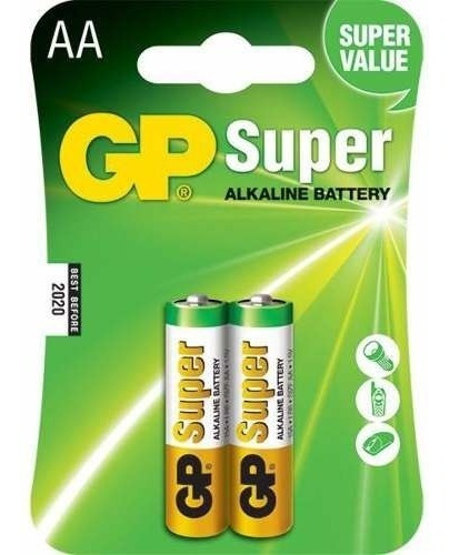 2 Pilhas Gp Alcalina Aa 15a-u2 1.5v A5104