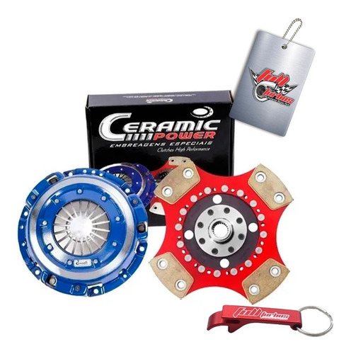 Imagem 1 de 2 de Kit Embreagem Cerâmica 980lbs 4 Pastilhas S/ Mola Vw Ap