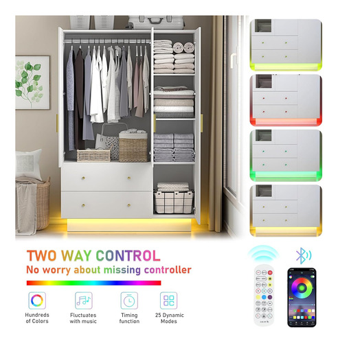 Closet C/luces Led Y 3 Puertas Con Espejo; Jiteentarou