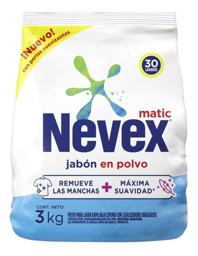 Jabon Nevex Matic X 3 Kilos