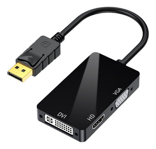 Cable Adaptador Dp A Vga Dvi 3 En 1 Dp One To Three Video Co