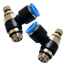 Comprar 2 Reguladoras De Fluxo Pneumáticas Tubo Ø8mm X Rosca 1\u002F4 Bsp