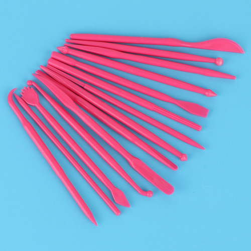 Estiques Estecas Punta Fina Modelar Fondant Barro 14 Pzs Kit