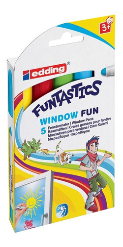 Marcadores Para Vidrio Edding Windows Fun 5 Unidades