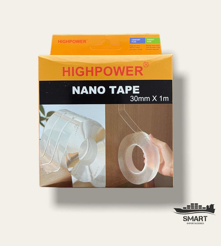 Cinta Adhesiva Mágica Nano Tape Doble Faz 30mm X 1 Mt.