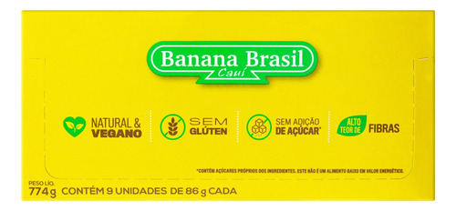 Banana-Passa Banana Brasil Caixa 774g 9 Unidades