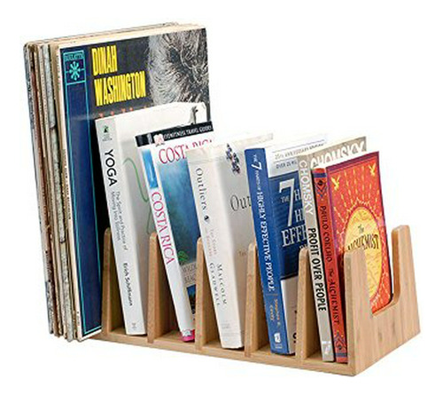 Mobilevision Bamboo Book Rack, Video, Cd, Organizador De Reg