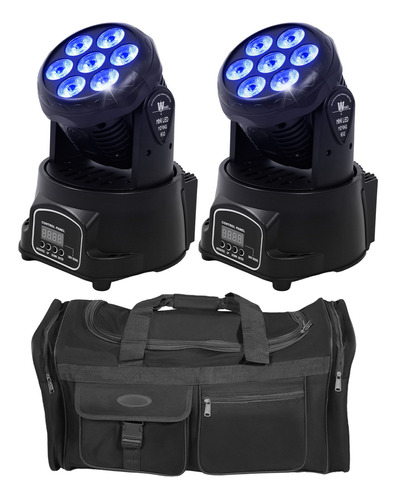 Cabeza Movil Robotica 7 Leds 2 Piezas Giratorio Luces Fiesta