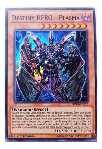 Heroe Del Destino Plasma +15 Cartas De Regalo Yugioh