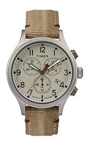 Timex Tw2r60500 Reloj Para Hombre Acero 316 L Color Beige