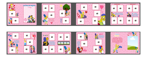 Álbum De Laminas Simpsons Día Del Amor Personalizado