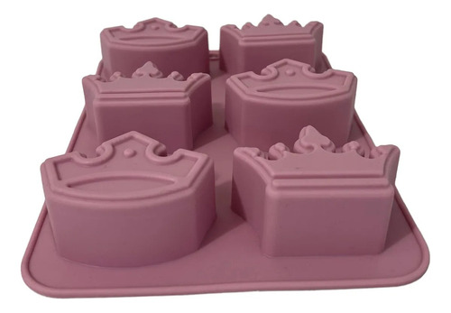 Molde Silicon Diseño Princesas Coronas Reposteria Bricolaje Rosa