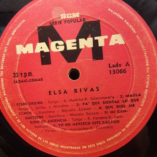 Sin Tapa Disco Elsa Rivas Homonimo T0