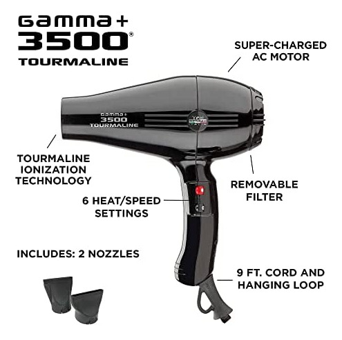 Secador De Pelo Iónico Gamma+ 3500 Professional Salon Tourma