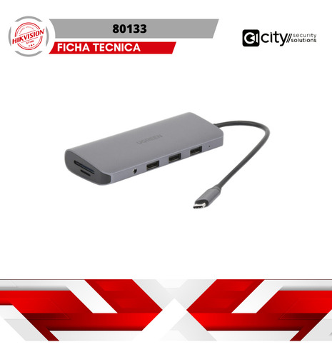 Hub Usb-c Multipuertos A 3 Usb 3.0 Hdmi / Rj45 / 80133