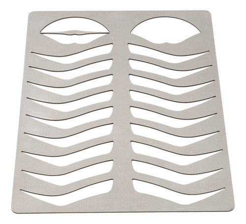Plantillas Para Cejas Y Labios, Plata Cepillada, Acero Inoxi
