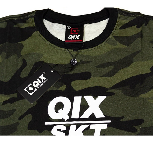 Camiseta Camuflada Masculina Qix Skatistas Skate Longboard
