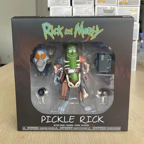 Ww Figura De Acción De Pickle Rick, Modelo De Casco De Ratón