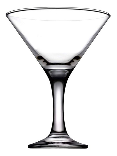 24 Copas Martini Bistro Cocktail 190 Ml Vidrio Grueso Color Transparente