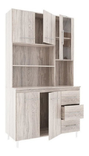 Imagen 4 de 10 de Kit Triple De Cocina Bajo + Alacena Orlandi Melamina