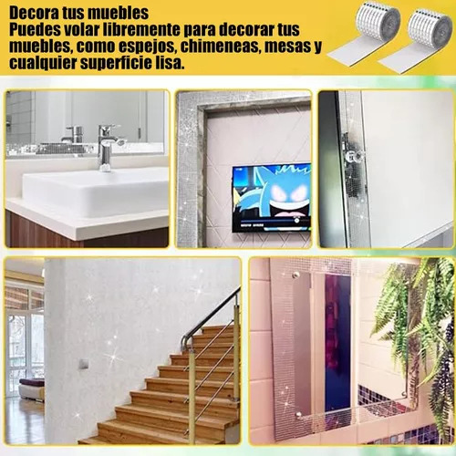 4392 Adesivos De Espelho De Vidro De Papel Mosaico Acrílico