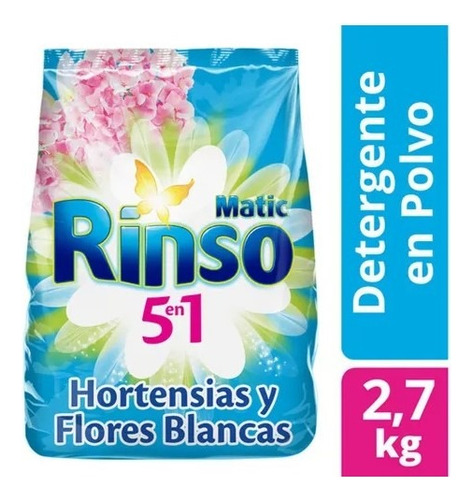 Rinso Detergente En Polvo Hortensias Y Flores Blancas 2,7kg