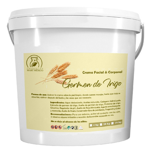  Crema Hidratante De Germen De Trigo 10 Kilos