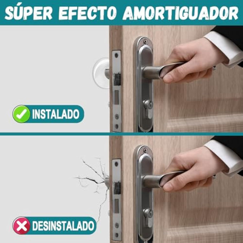 6 Piezas De Almohadilla De Choque De Silicona Transparente