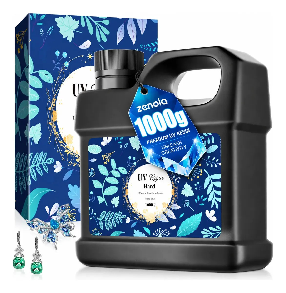 Resina Uv 1000g Cristalina Tipo Duro Curado Uv Transparente Para Joyeria Diy