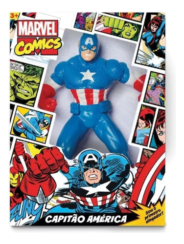 Muñeco Coleccionable Capitan America Comics 50cm