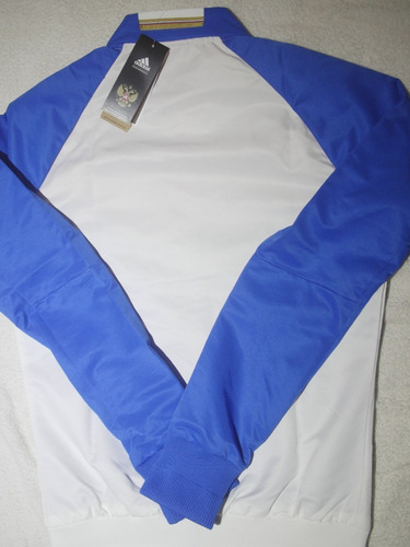 Imagen 3 de 8 de Campera adidas Rusia Doble Tela Blanca/azul Nueva