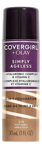 Base de maquillaje en cremoso CoverGirl Simply Ageless SIMPLY AGELESS OLAY tono 275 soft sable - 30mL