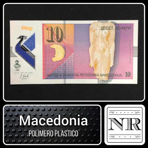 Imagen 1 de 4 de Macedonia - 10 Denari - Año 2018 - Unc - P #25 - Plastico