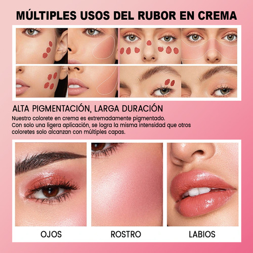 Rubor En Crema Ayvanna Rêver Tones Para Mujeres Confiantes Tono Del Maquillaje Sunset Scream Textura Suave Y Cremosa, Alta Cobertura,no Se Agrieta, Perfecto Para Un Look Radiante Y Natural